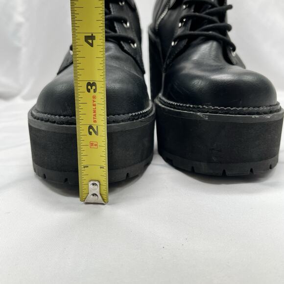 Killstar Vendetta platform boots Size 10 goth punk witchy buckle chunky heel - Picture 7 of 12